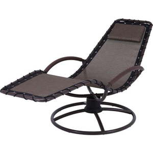 Šedé kovové zahradní lehátko Rhodes – Garden Pleasure obraz