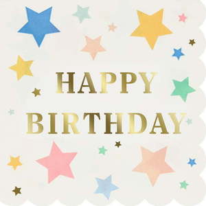 Papírové ubrousky v sadě 16 ks Happy Birthday – Meri Meri obraz