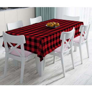 Ubrus s příměsí bavlny Minimalist Cushion Covers Tartan, 140 x 180 cm obraz
