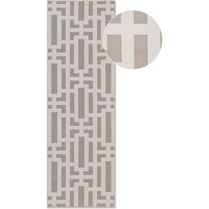Šedo-krémový běhoun 80x240 cm Perles Onyx – Elle Decoration obraz