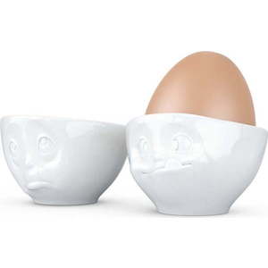 Sada 2 bílých porcelánových kalíšků na vajíčka 58products Oh Please, objem 100 ml obraz