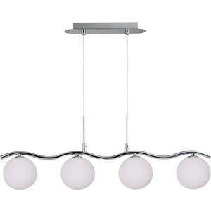 Závěsné svítidlo ve stříbrné barvě se skleněným stínidlem 12x79 cm Ramon – Candellux Lighting obraz