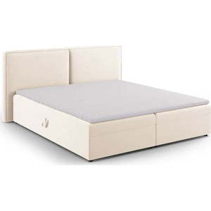 Krémová boxspring postel s úložným prostorem 180x200 cm Arendal – Cosmopolitan Design obraz