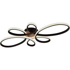 Černé LED stropní svítidlo 45.5x83 cm Fly – Trio obraz
