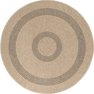 Černo-béžový kulatý venkovní koberec ø 160 cm Comilla – Ayyildiz Carpets obraz