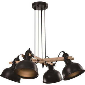 Černé závěsné svítidlo s kovovým stínidlem Reno – Candellux Lighting obraz