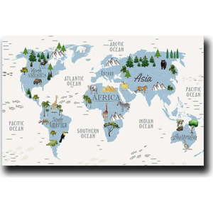 Dětský obrázek 45x70 cm Map – Wallity obraz
