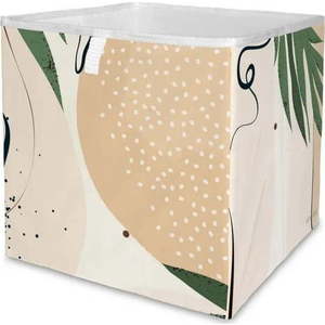 Béžový úložný box z mikrovlákna Butter Kings Abstract Dark, 32 l obraz