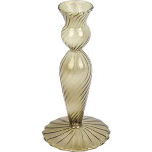 Zelený skleněný svícen PT LIVING Swirl, výška 17 cm obraz