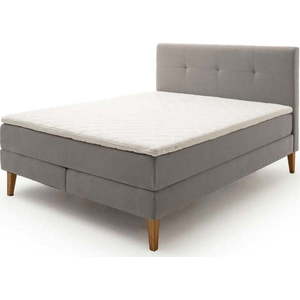 Světle šedá boxspring postel 180x200 cm Stockholm – Meise Möbel obraz