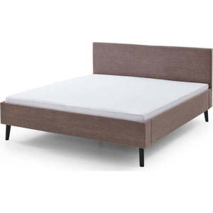 Hnědá čalouněná dvoulůžková postel 180x200 cm Avola – Meise Möbel obraz