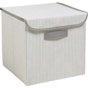 Šedý látkový úložný box s víkem 30x30x30 cm – Mioli Decor obraz