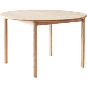 Kulatý rozkládací jídelní stůl s přídavnou deskou z dubového dřeva ø 120 cm Noor – Hammel Furniture obraz