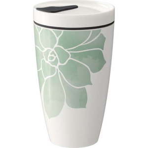 Zeleno-bílý porcelánový cestovní hrnek Villeroy & Boch Like To Go, 350 ml obraz