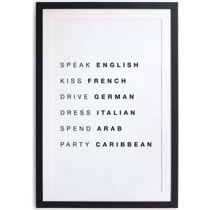Obraz 30x40 cm Speak, Kiss, Drive – Really Nice Things obraz