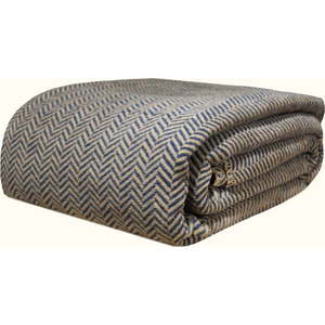 Tmavě modro-béžový přehoz na dvoulůžko 200x220 cm Twin – Oyo Concept obraz