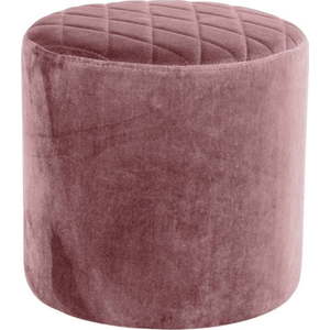 Růžový sametový puf Bonami Essentials Ejby obraz