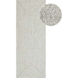 Bílý/béžový venkovní koberec běhoun 200x80 cm - NORTHRUGS obraz