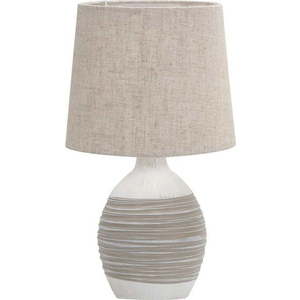 Béžová stolní lampa s textilním stínidlem (výška 35 cm) Ambon – Candellux Lighting obraz