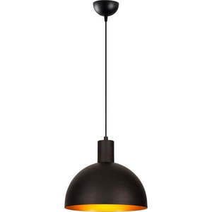 Závěsné svítidlo v černé a zlaté barvě s kovovým stínidlem ø 30 cm Sivani – Opviq lights obraz
