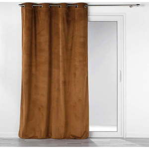 Hnědý manšestrový závěs 140x260 cm Casual – douceur d'intérieur obraz