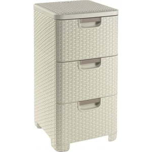 Krémová plastová nízká koupelnová skříňka 33x60 cm Style – Curver obraz
