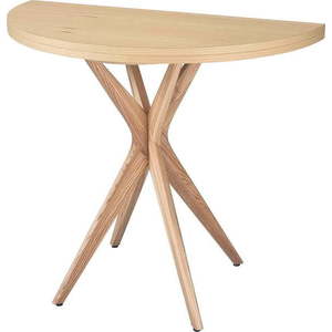 Kulatý rozkládací jídelní stůl s deskou v dekoru jasanového dřeva 45x90 cm Jubi – Ragaba obraz
