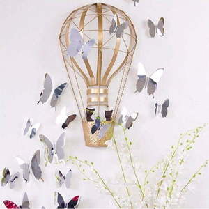 Sada 12 samolepek s 3D efektem Ambiance Mirror Butterflies obraz