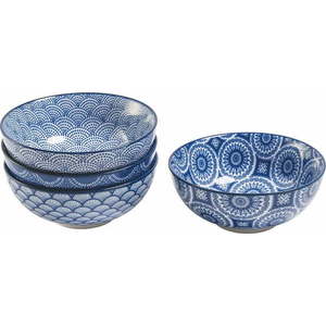 Bílo-modré porcelánové mísy v sadě 4 ks ø 14 cm Confusion – Villa d'Este obraz