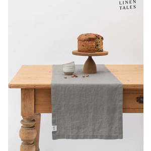 Lněný běhoun na stůl 40x200 cm Khaki – Linen Tales obraz