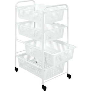 Pojízdný regál se 4 košíky Metaltex India, délka 35 cm obraz