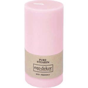 Růžová svíčka Eco candles by Ego dekor Friendly, doba hoření 50 h obraz