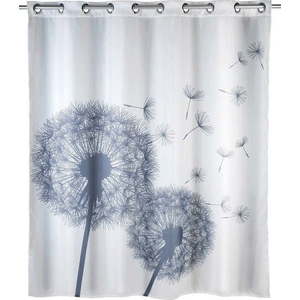 Bílý sprchový závěs s protiplísňovou povrchovou úpravou Wenko Dandelions, 180 x 200 cm obraz