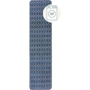 Tmavě modrý pratelný běhoun 57x230 cm Argyll – Flair Rugs obraz