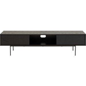 Černý TV stolek v dekoru jasanu 180x44, 5 cm Angus – Actona obraz