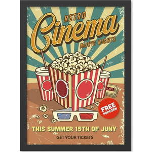 Obraz 40x55 cm Retro Cinema – Wallity obraz