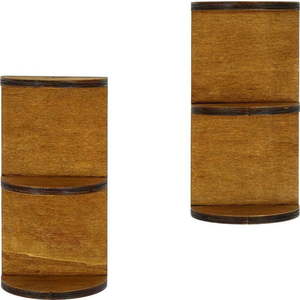 Patrové police v přírodní barvě v sadě 2 ks 15 cm Pillar – Kalune Design obraz