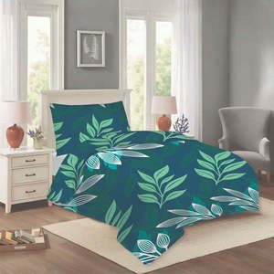 Bavlněné povlečení na jednolůžko v petrolejové barvě 140x200 cm Leona – Cotton House obraz