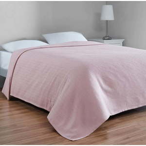 Růžový bavlněný přehoz na dvoulůžko 200x230 cm Serenity – Mijolnir obraz