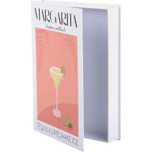 Bílo-oranžový dekorativní papírový úložný box 18x4x25 cm Margarita – PT LIVING obraz