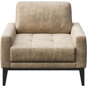 Béžové křeslo z imitace kůže MESONICA Musso Tufted obraz