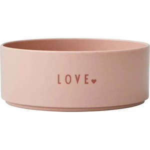 Růžová dětská miska Design Letters Mini Love, ø 11 cm obraz