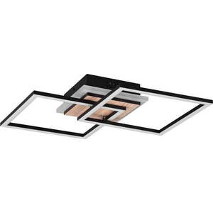 Černo-hnědé LED stmívatelné stropní svítidlo 28x57 cm Giro – Trio obraz