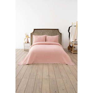 Růžový přehoz 200x220 cm Waffle – Mijolnir obraz