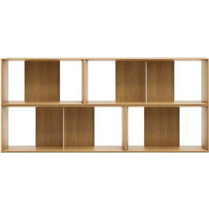 Modulární policový systém v dekoru dubu v přírodní barvě 4 ks 168x76 cm Litto – Kave Home obraz