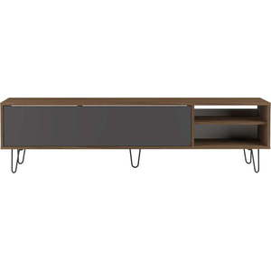 Antracitovo-hnědý TV stolek v dekoru ořechu 165x44 cm Aero – TemaHome obraz