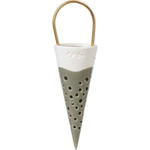 Zelená keramická závěsná dekorace Kähler Design Cone, výška 14, 5 cm obraz