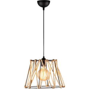 Závěsné svítidlo v černé a béžové barvě s kovovým stínidlem ø 30 cm Jutini – Opviq lights obraz