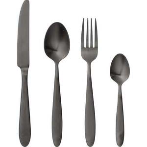 4dílný set příborů v černé barvě Bloomingville Cutlery Eleganza obraz
