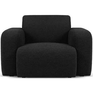 Černé křeslo z textilie bouclé Molino – Micadoni Home obraz